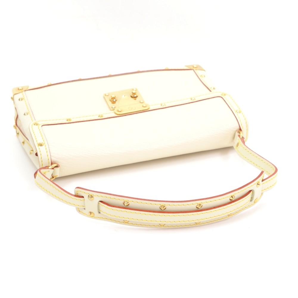 Louis Vuitton White Suhali Leather L'Aimable Bag at 1stDibs