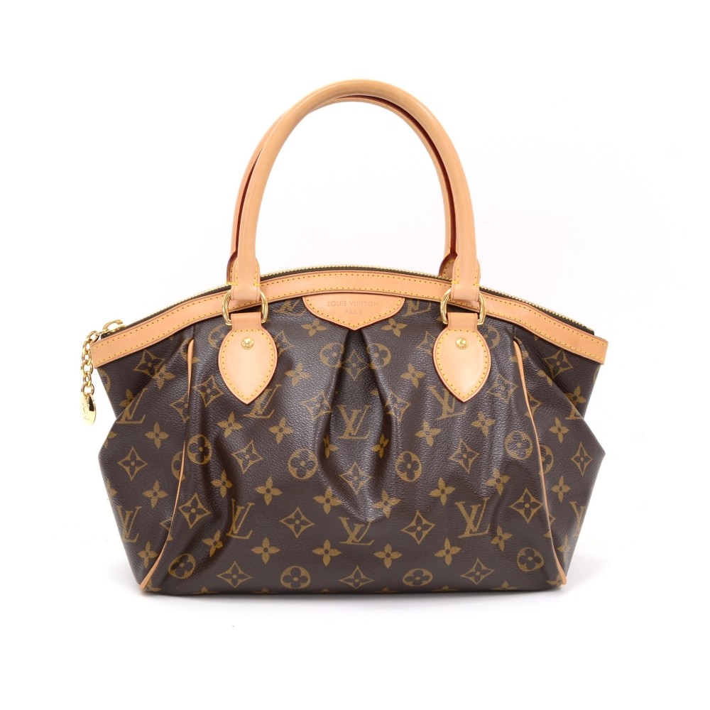 Louis Vuitton Tivoli Top Zip Satchel Handbag Monogram Canvas PM