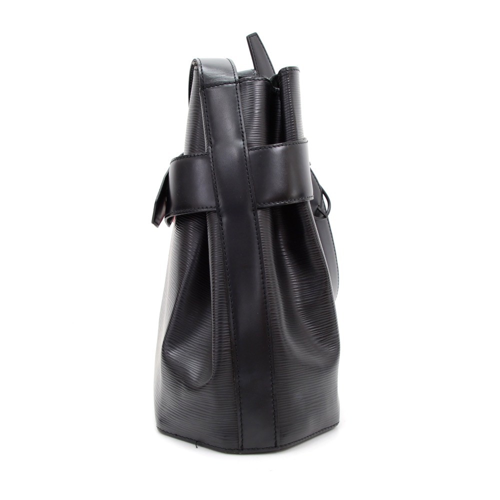 Louis+Vuitton+Sac+d%27Epaule+Bucket+Bag+PM+Black+Leather for sale
