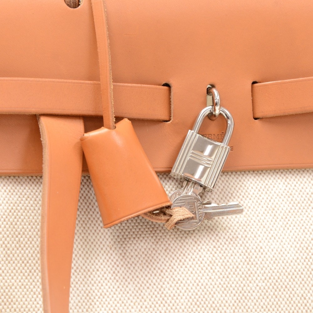 Herbag leather backpack Hermès Gold in Leather - 35978439