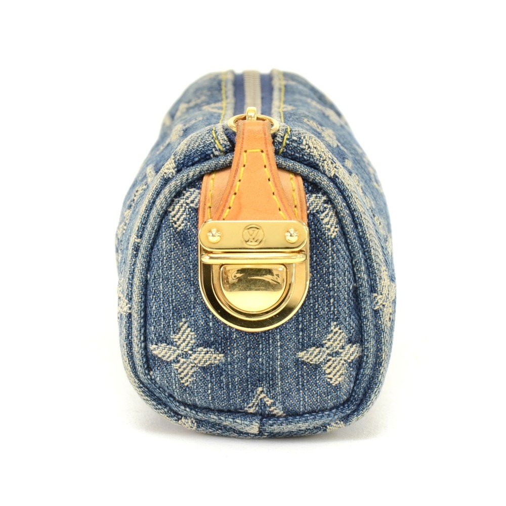SOLD!! Louis Vuitton Denim Coin Pouch Key Cles