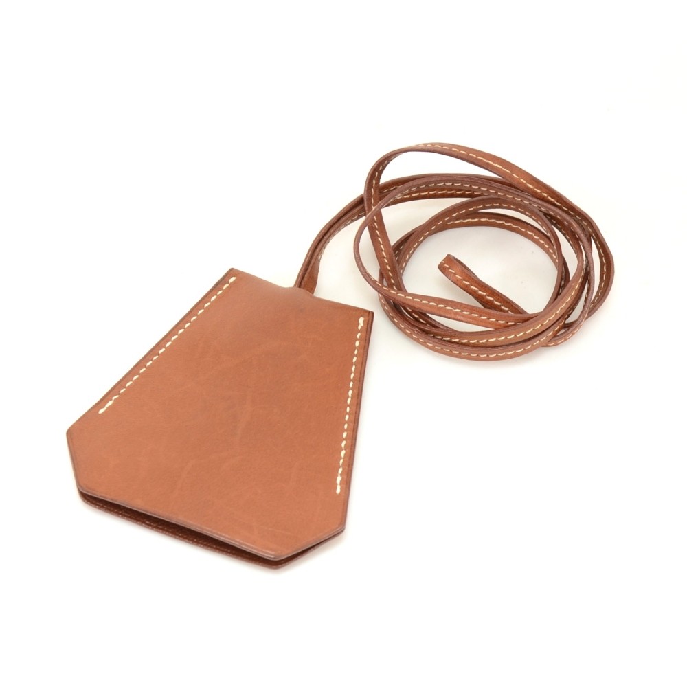 Hermes Hermes Clochette Brown Leather String Key Holder