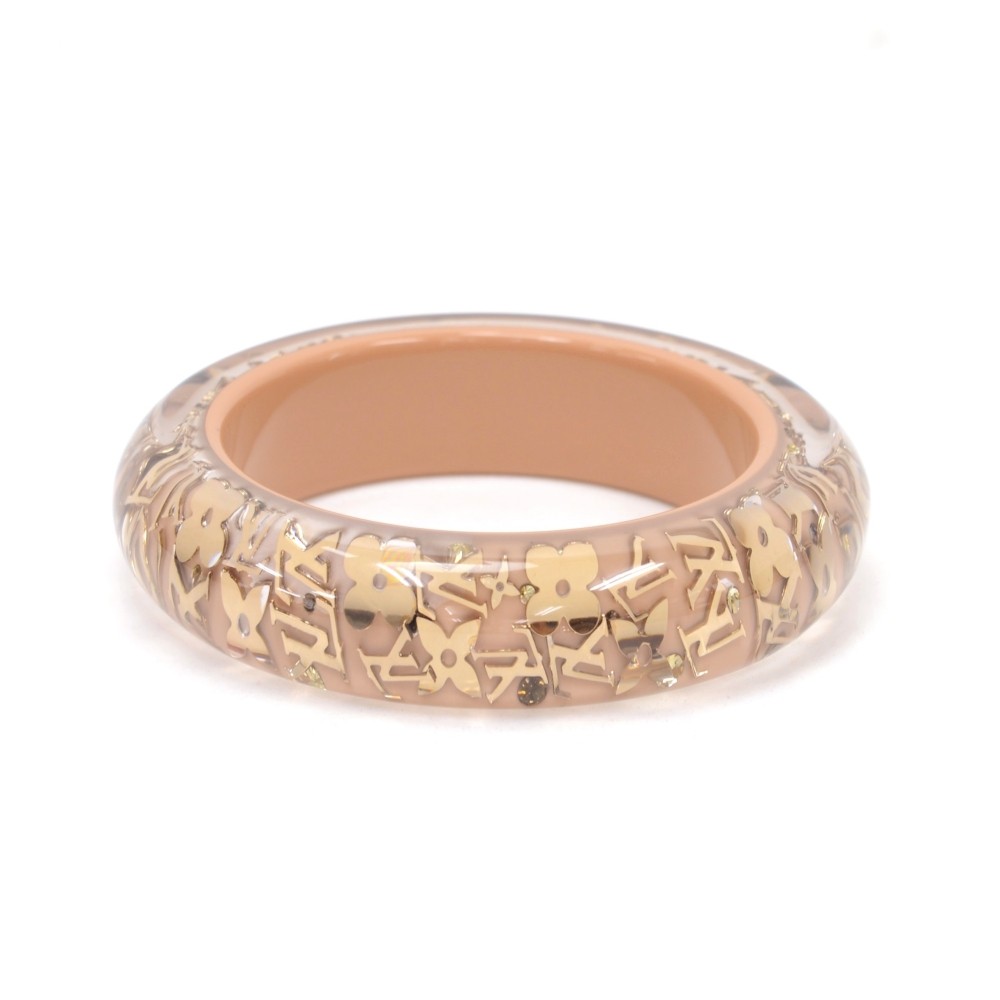 Authentic Pre-owned Louis Vuitton Monogram Inclusion Bracelet Bangle Clear  Beige Gold M65302 230013