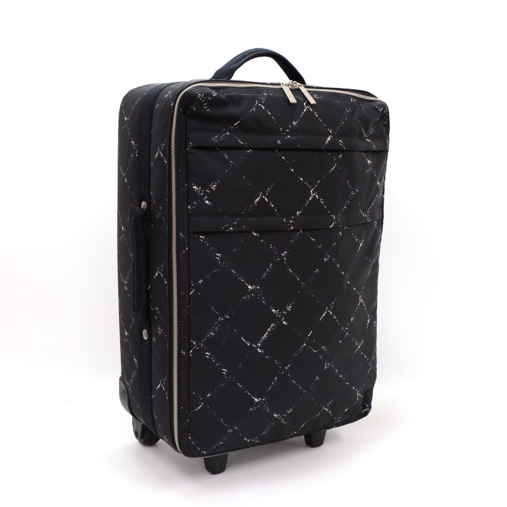 Chanel Vintage Black Nylon Canvas Old Travel Line Satchel Bag – OPA Vintage