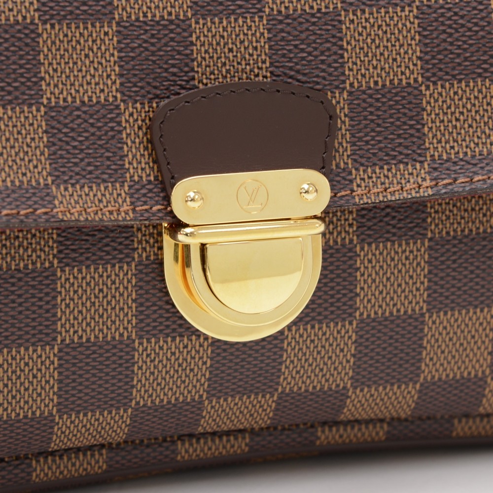 Dropshop - Brown Louis Vuitton Damier Ebene Ravello GM Shoulder Bag