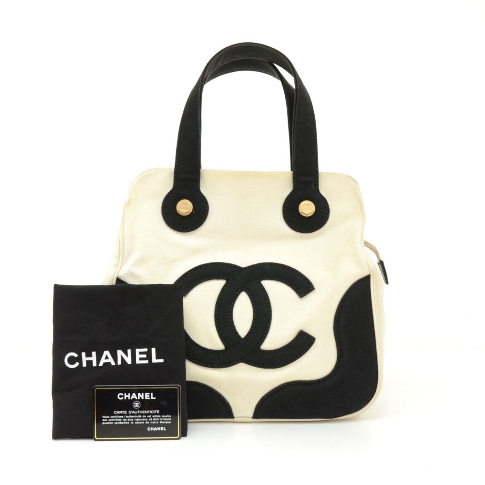 Chanel Marshmallow White & Pink Canvas Bag