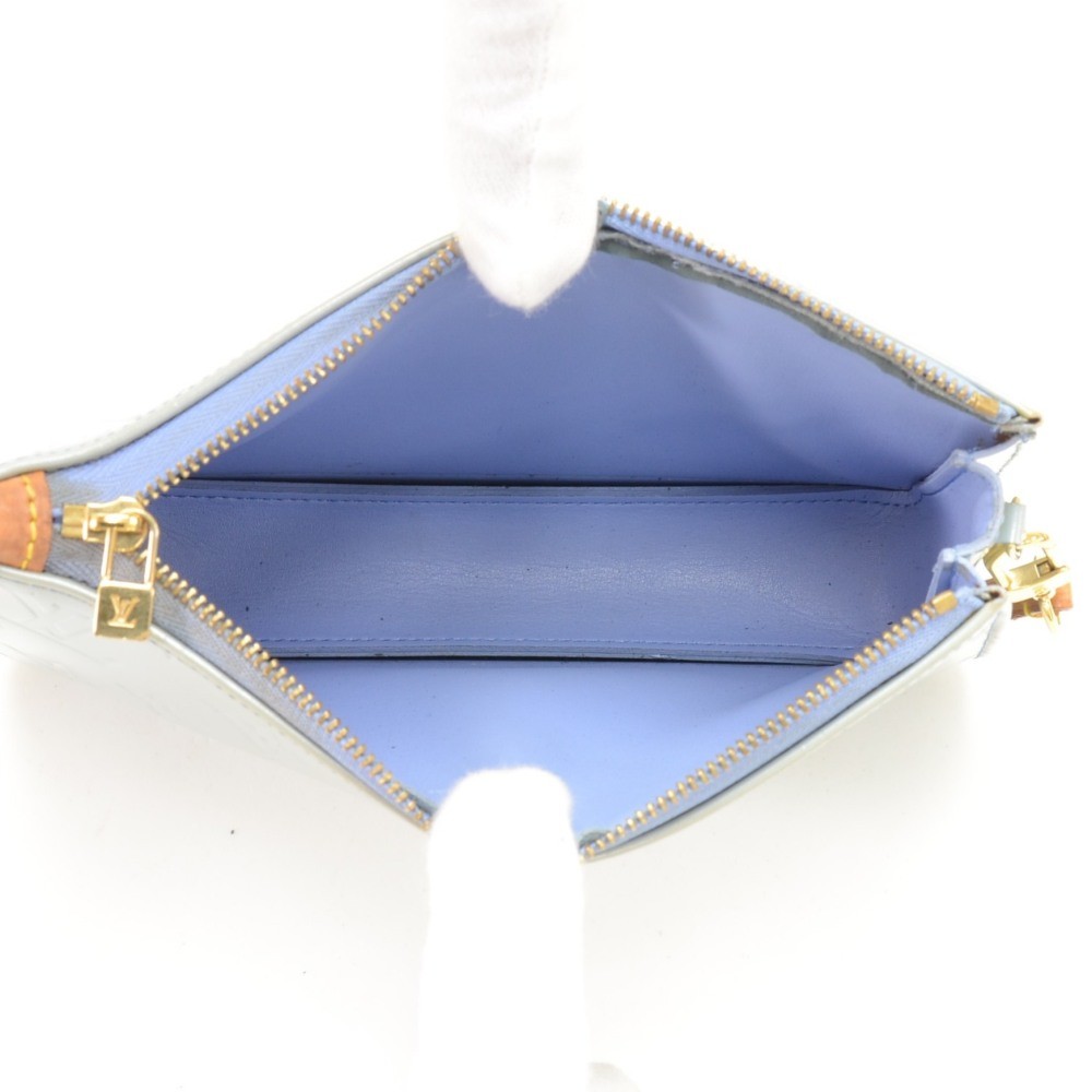Neverfull patent leather handbag Louis Vuitton Blue in Patent leather -  33521724