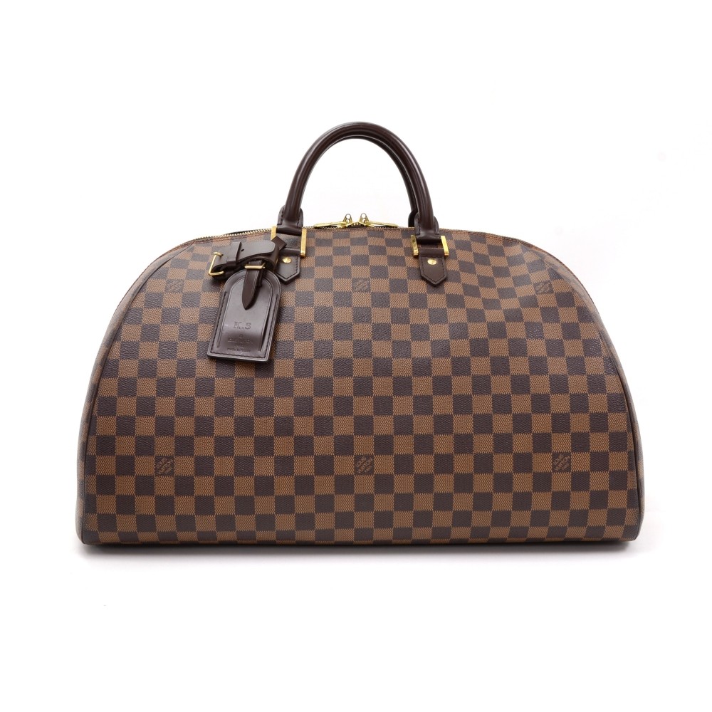 Handbags Louis Vuitton Louis Vuitton Damier Ebene Weekender GM Boston Bag N40477 LV Auth 23378A