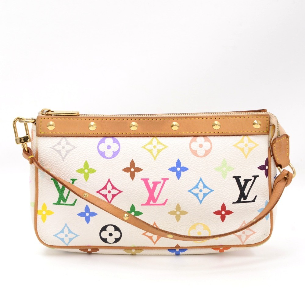 Pre-owned Louis Vuitton Fabric Bag Accessory In White