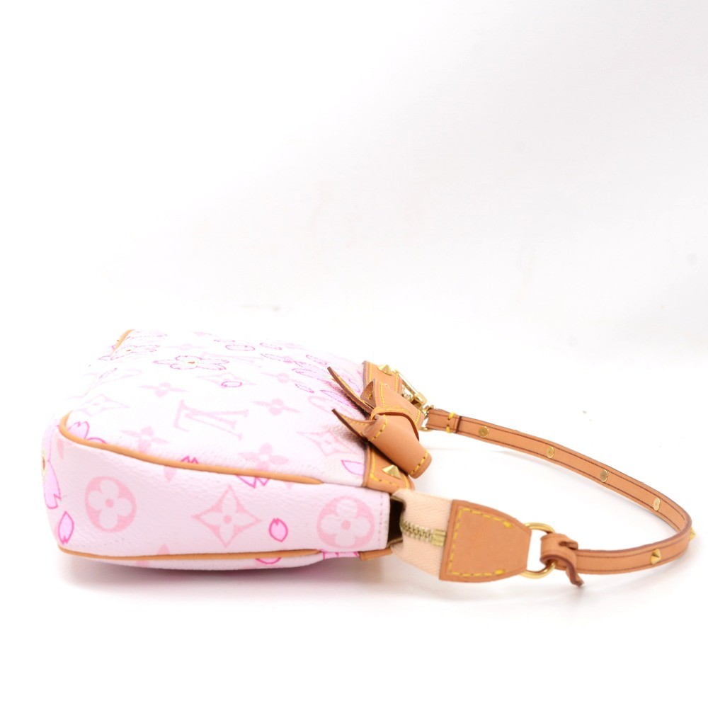 Louis Vuitton Monogram Cherry Blossom Pochette Accessories Pink White  Leather Cloth Cloth ref.83054 - Joli Closet