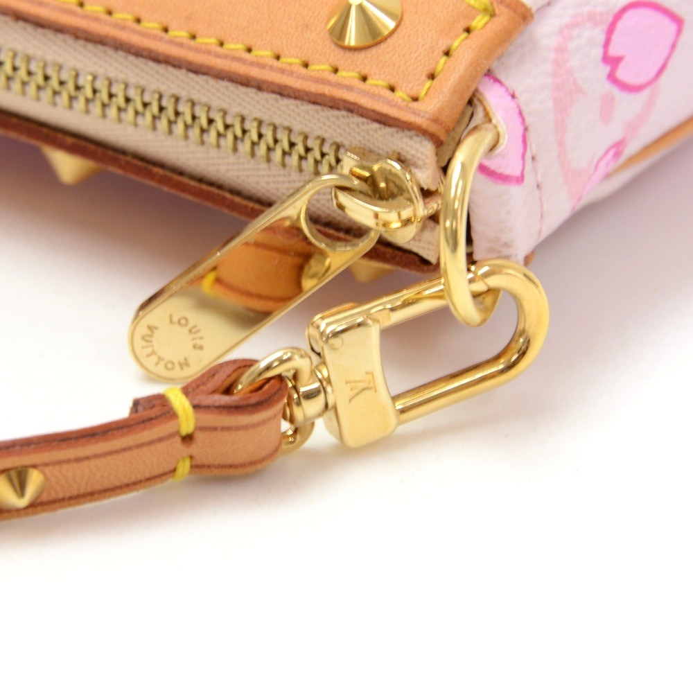 LOUIS VUITTON Monogram Cherry Blossom Pochette Accessories Pink 100546