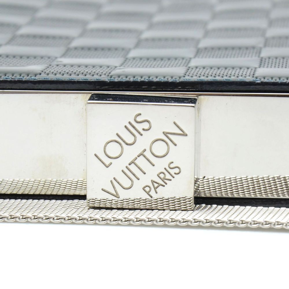 Louis vuitton ange gm deep cheap green damier vernis leather evening bag