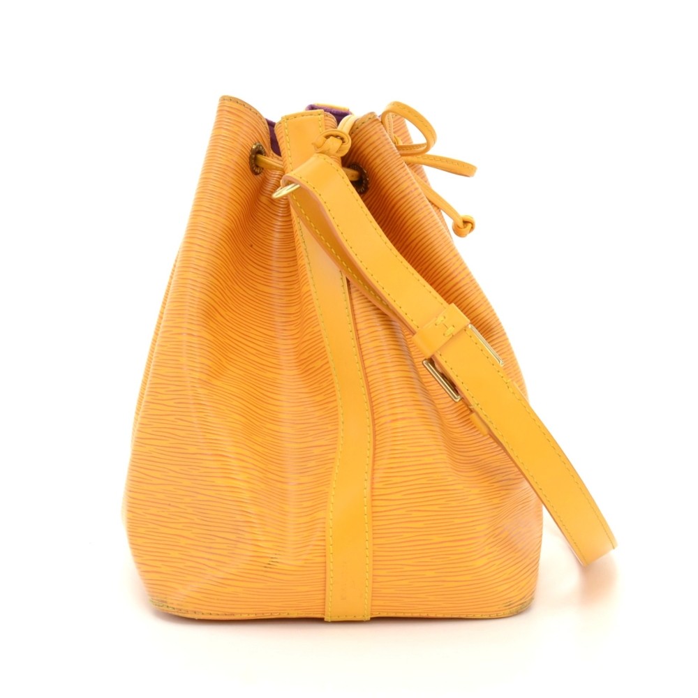 Louis Vuitton Used Noe Epi Ylw/Shoulder Bag/Leather/Yellow Bag xvq25