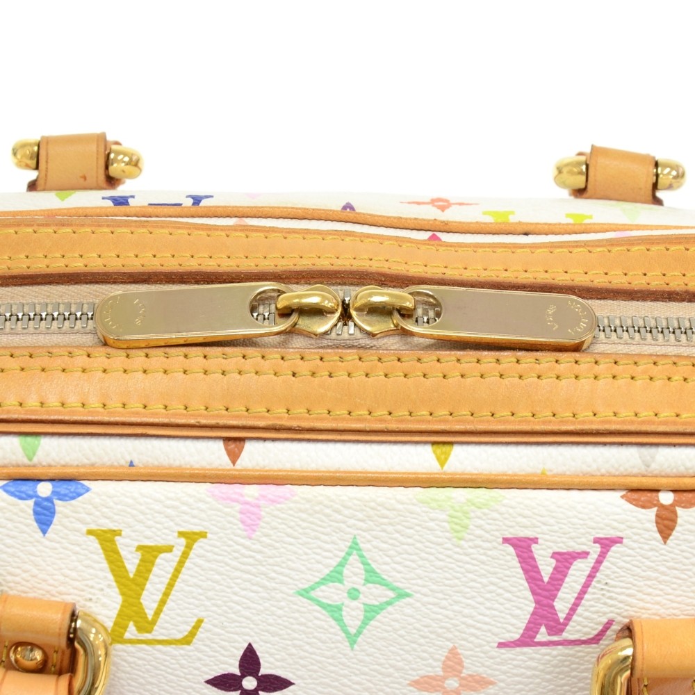 LOUIS VUITTON MONOGRAM Multicolor Priscilla White Handbag #1 Rise