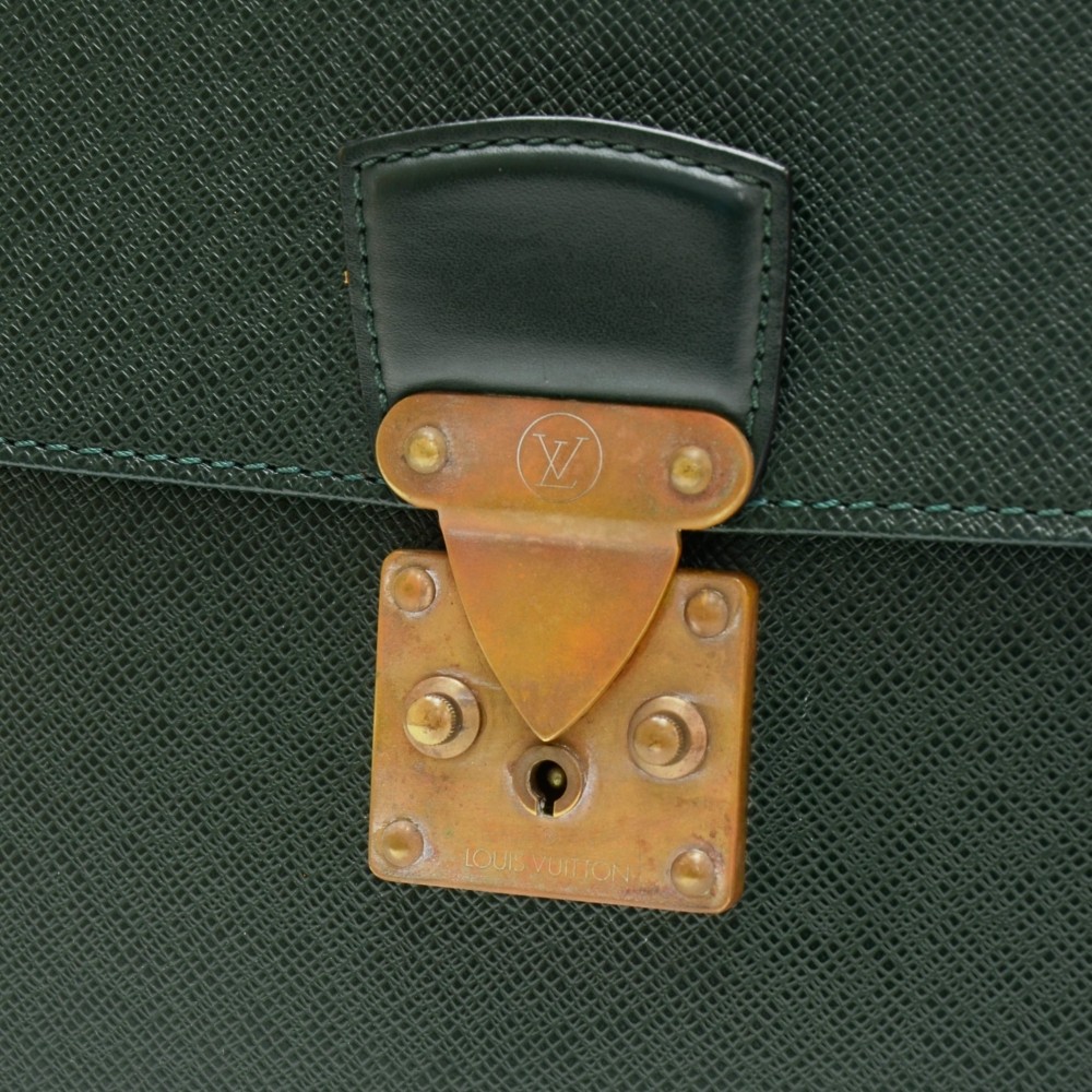 Black Louis Vuitton Taiga Serviette Kourad Briefcase Business Bag –  Designer Revival