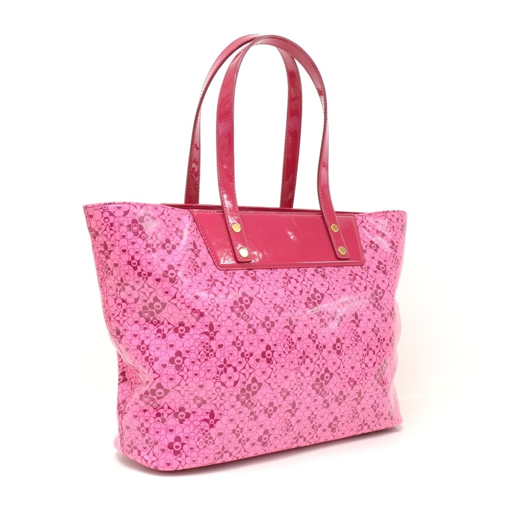 Louis Vuitton Hot Pink Monogram Vernis Rose Pop Reade Tote PM 5LK727K