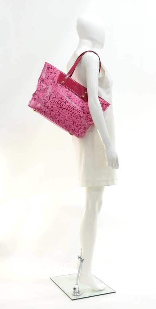 LOUIS VUITTON M93160 Beach line Cosmic Blossom Shoulder Bag Tote Bag PVC  pink