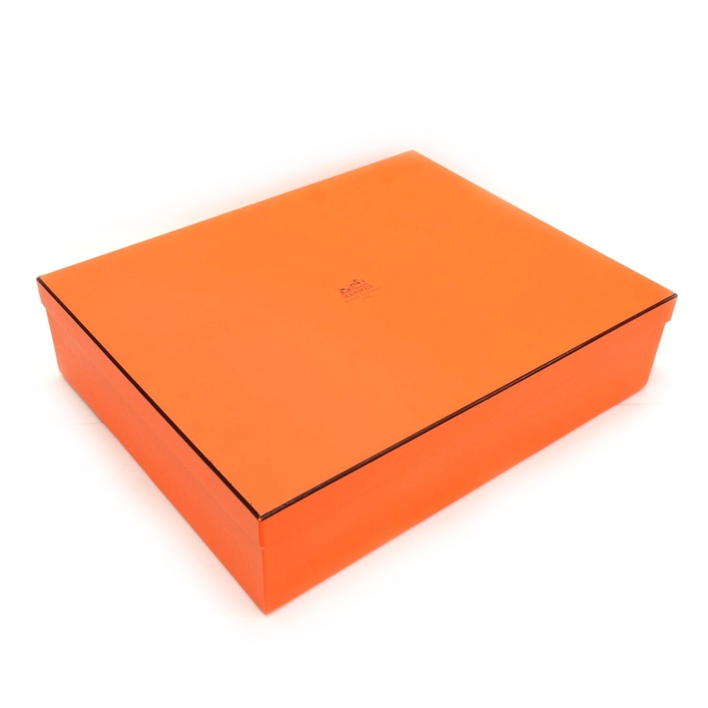 Hermes Large Orange Logo Box with Toile Canvas Garment Bag 310her222