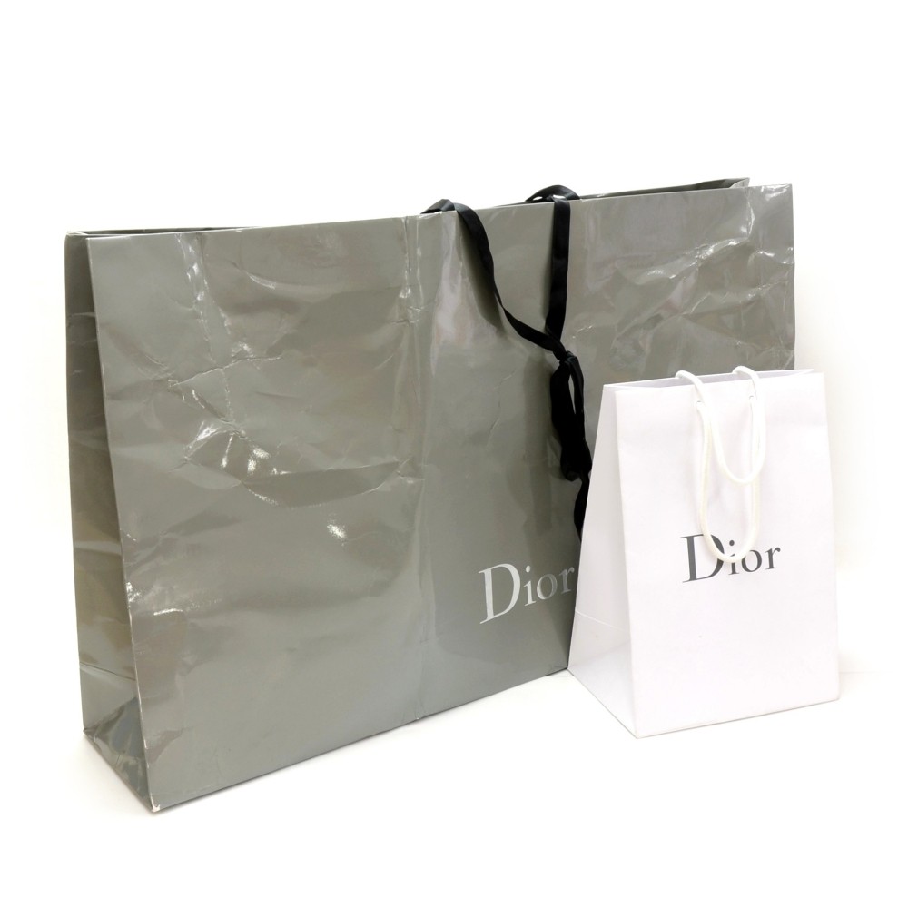 CHRISTIAN DIOR, a frosted white canvas Dior Panarea shopping bag