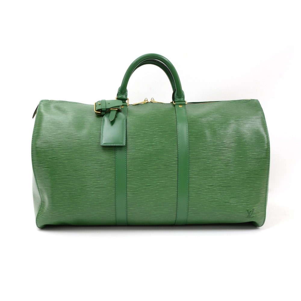 Louis Vuitton Louis Vuitton Green Leather Name Tag + Poigness For