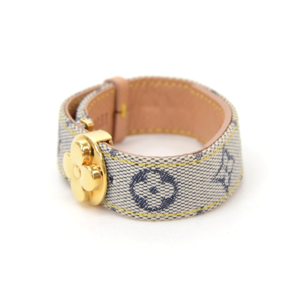 Raku LUSTER Slider Bracelet made with Louis Vuitton Vachetta