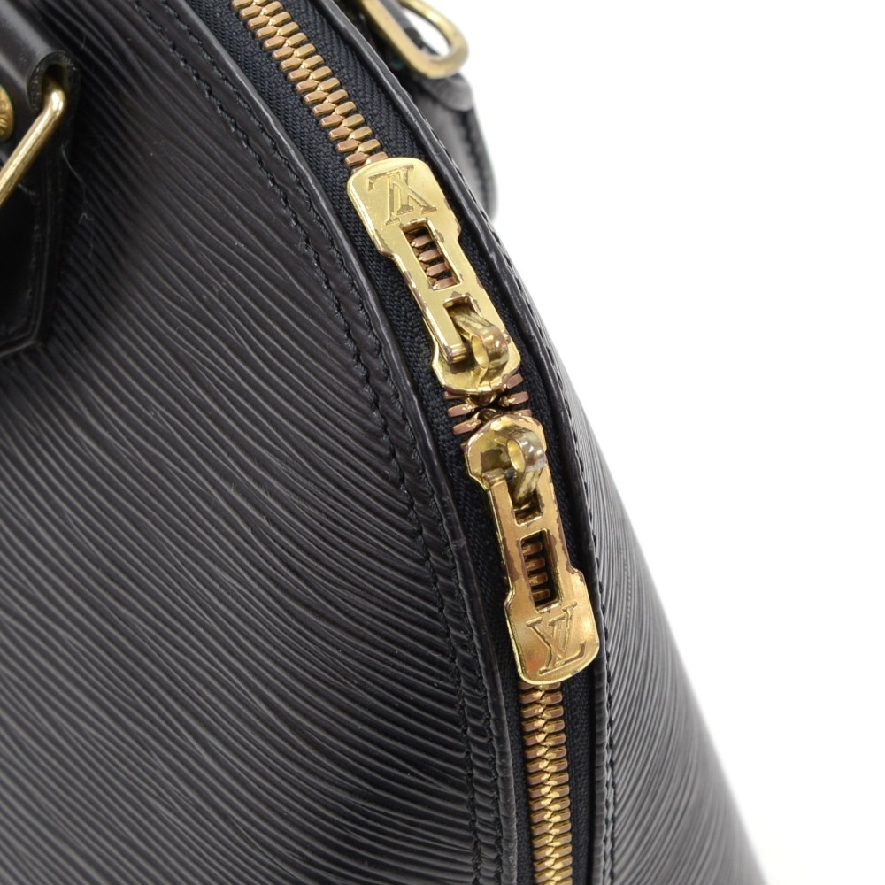 LOUIS VUITTON bag Alma black epi leather - VALOIS VINTAGE PARIS