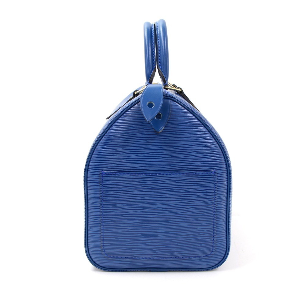 Louis Vuitton Speedy 30 Blue epi leather ref.152166 - Joli Closet