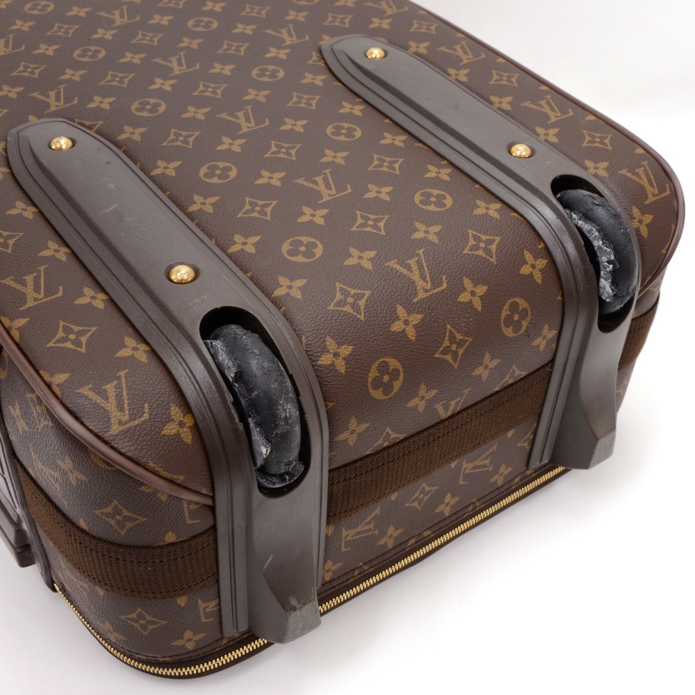 Louis Vuitton Pegase 50 Monogram Canvas Rolling Suitcase Travel Bag