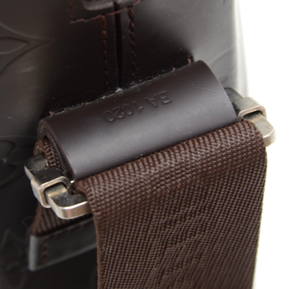 Louis Vuitton Monogram Glace Steve Shoulder A4 Acceptable Leather Brown
