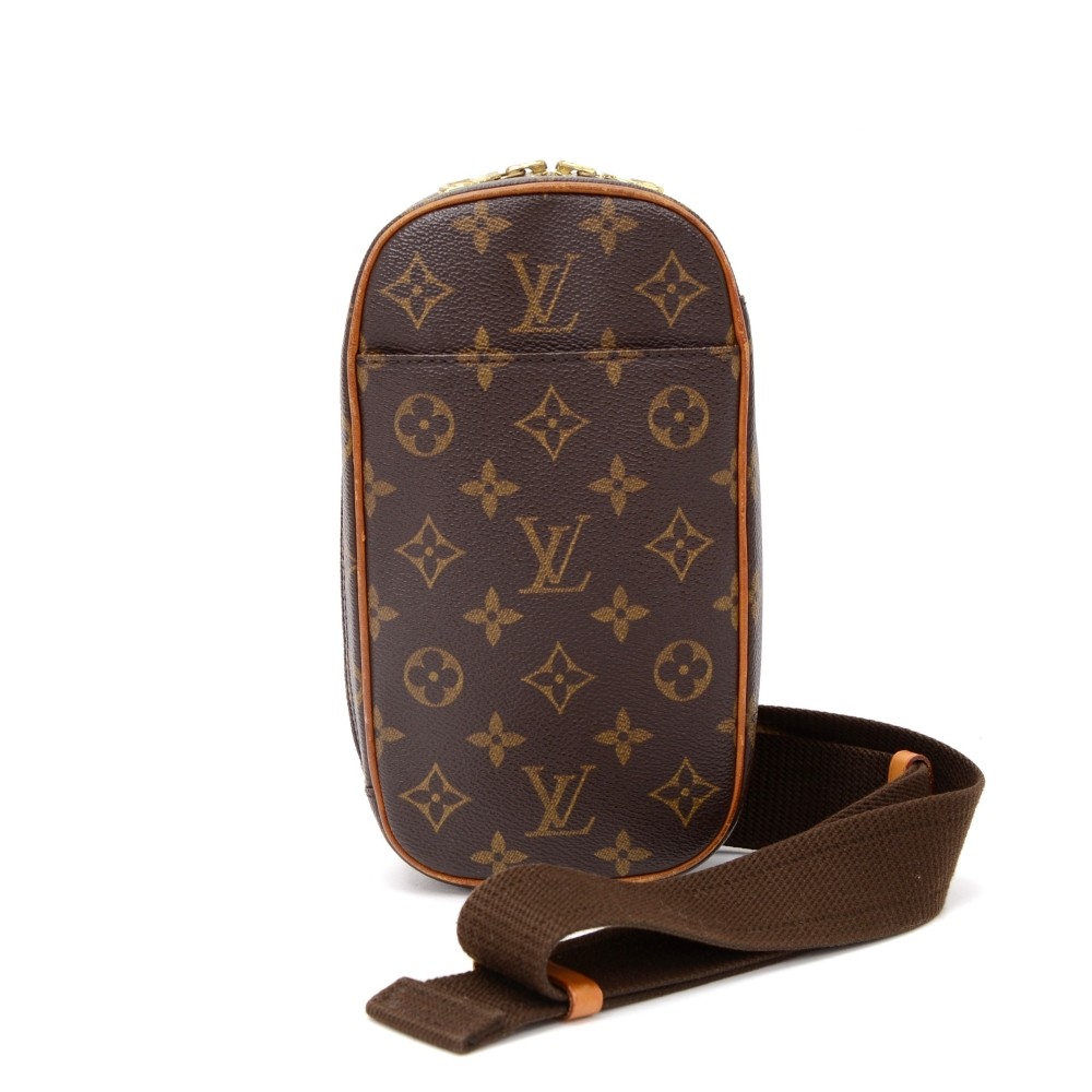 Louis Vuitton Pochette Gange Brown Canvas Shoulder Bag (Pre-Owned)