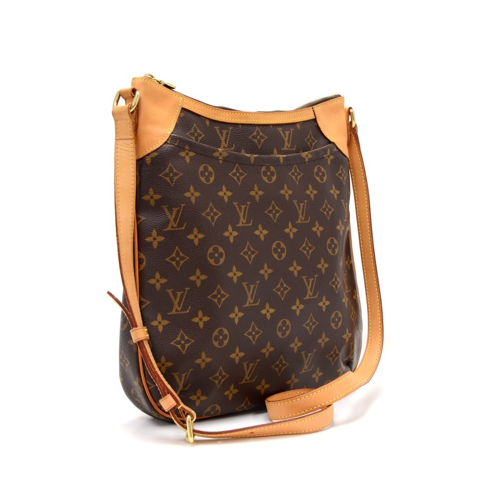 Louis+Vuitton+Odeon+Crossbody+MM+Grey+Leather for sale online