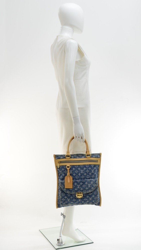 Louis Vuitton 1990-2000s Pre-owned Flat Shopper Denim Tote Bag - Blue