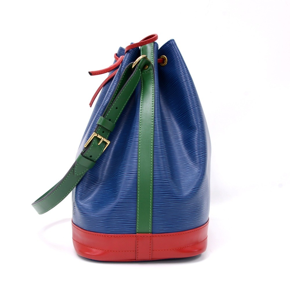 LOUIS VUITTON Epi Tricolor Noe Shoulder Bag Blue Red Green M44082 LV Auth  lt292