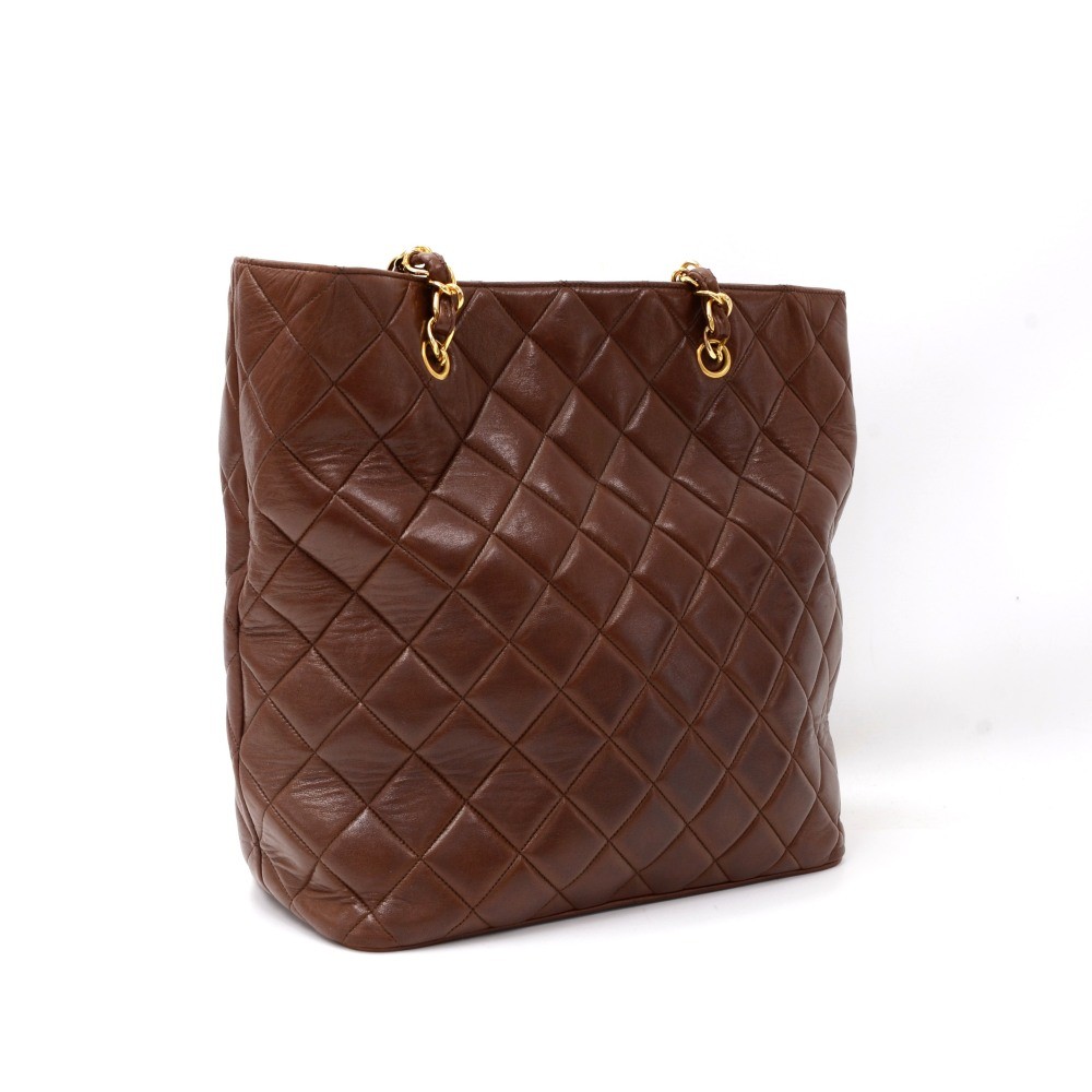 80's vintage Chanel dark brown quilted lambskin shoulder bag with CC m –  eNdApPi ***where you can find your favorite designer  vintages..authentic, affordable, and lovable.