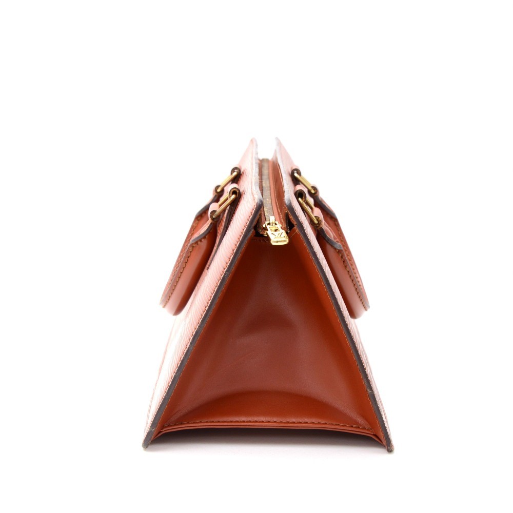 3ad3443] Auth Louis Vuitton Handbag Epi Sac Triangle M52093 Kenya Brown