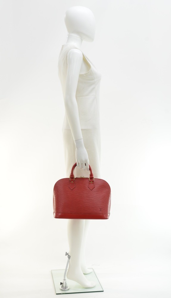 Louis Vuitton Alma Handbag Red Epi Leather – Timeless Vintage Company