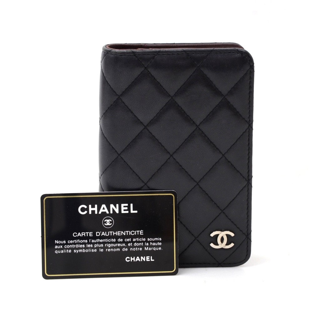 Chanel Chanel Black Quilted Leather Agenda Cover