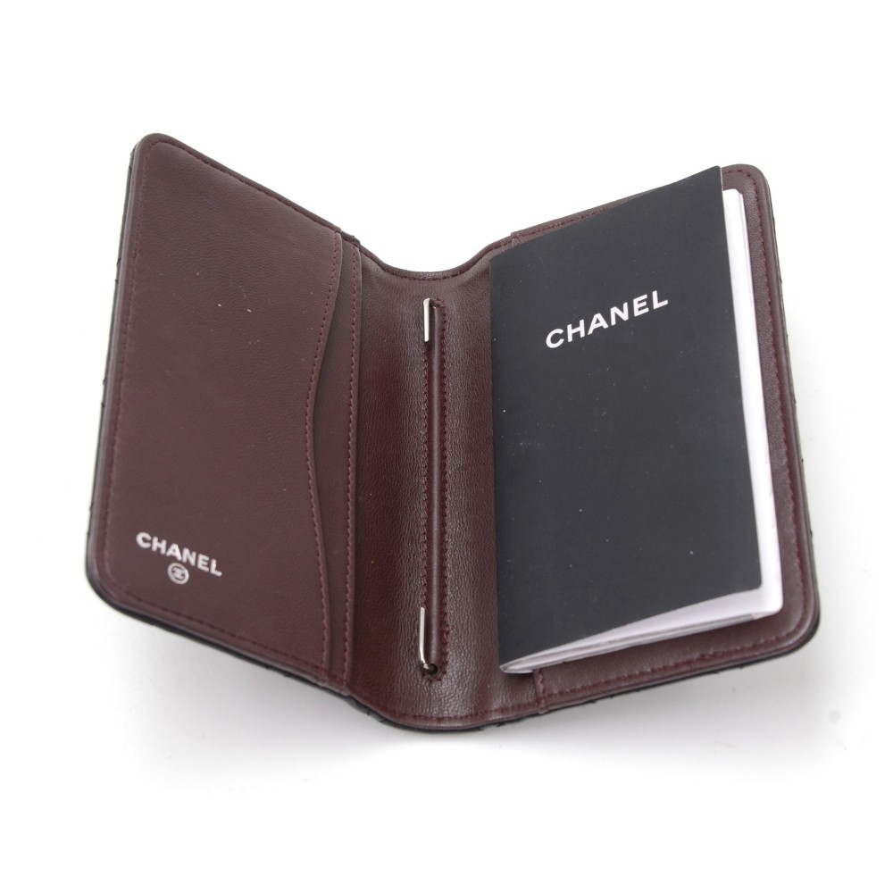 Chanel Leather cc Logo Agenda Day Planner Cover Red