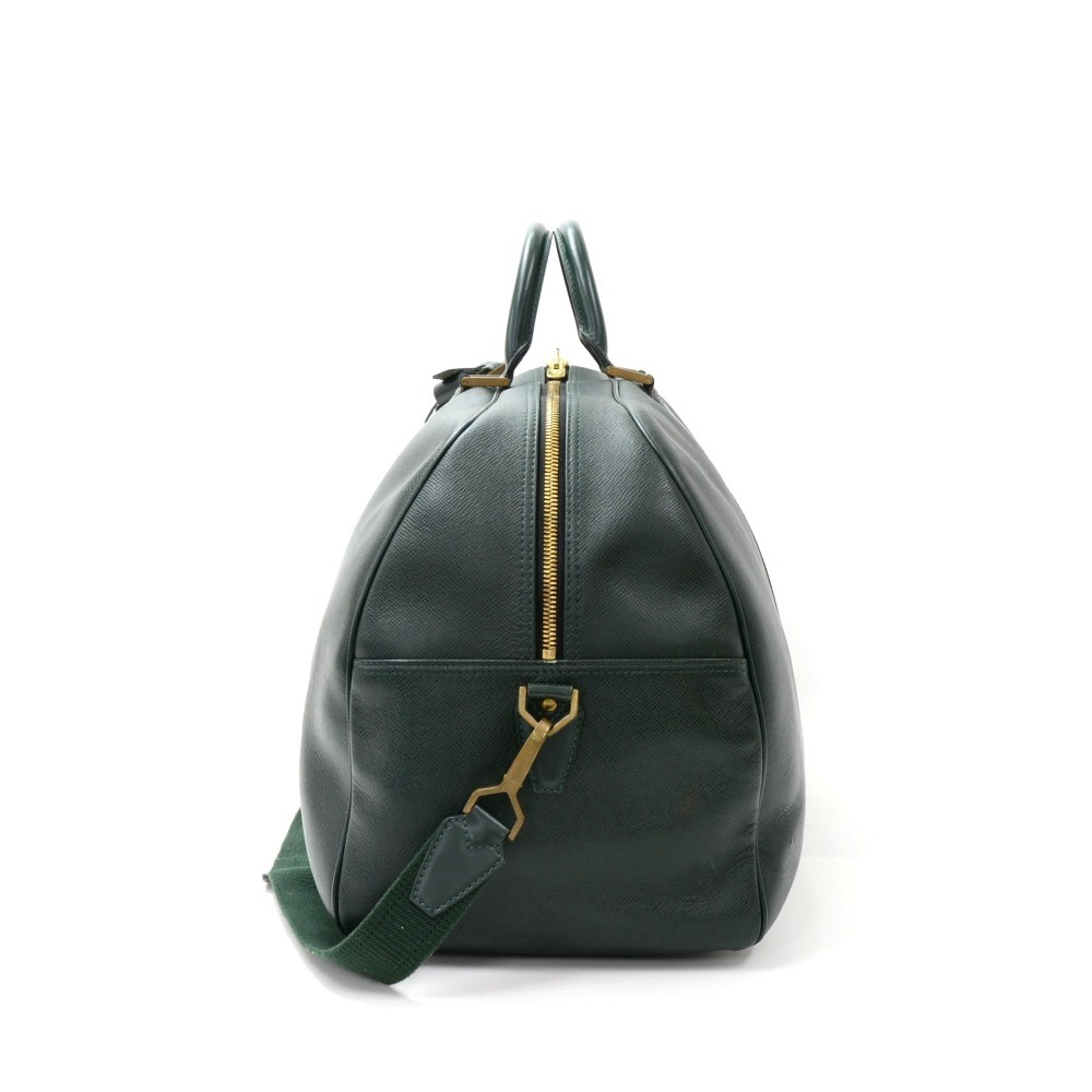 Louis Vuitton Hunter Green Taiga Leather Helanga Travel Bag at