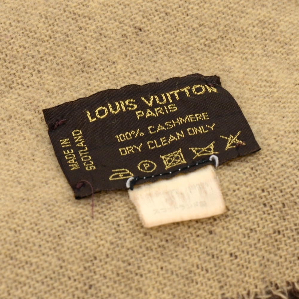 Louis Vuitton Brown Cashmere Scarf Muffler at 1stDibs