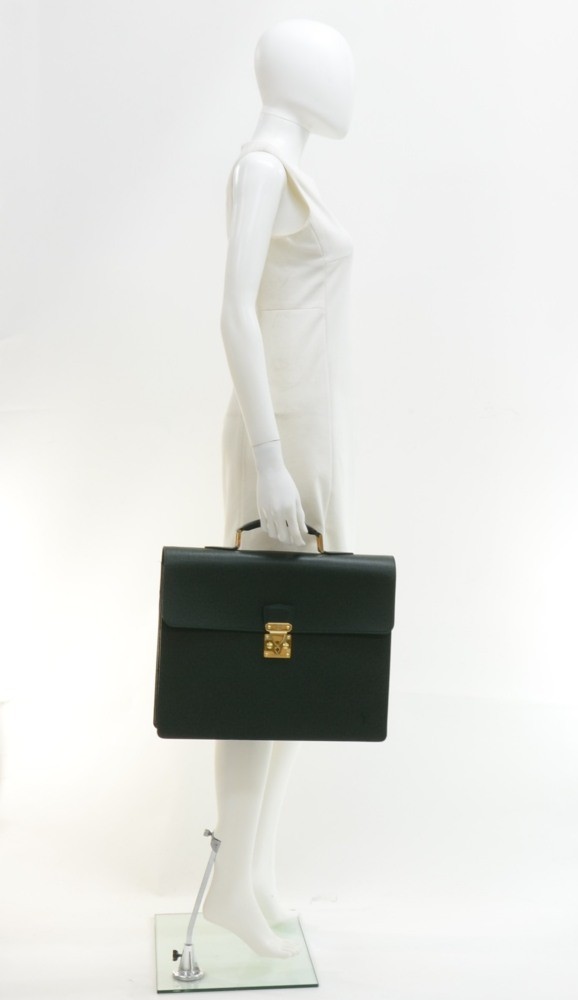 Louis Vuitton, Bags, Louis Vuitton Robusto Serviette Consellier Laptop  Briefcase Taiga Moskova Green
