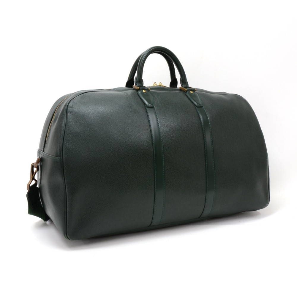 Louis Vuitton Kendall 55 GM Travel bag in Green Taïga leather with strap ,  GHW at 1stDibs