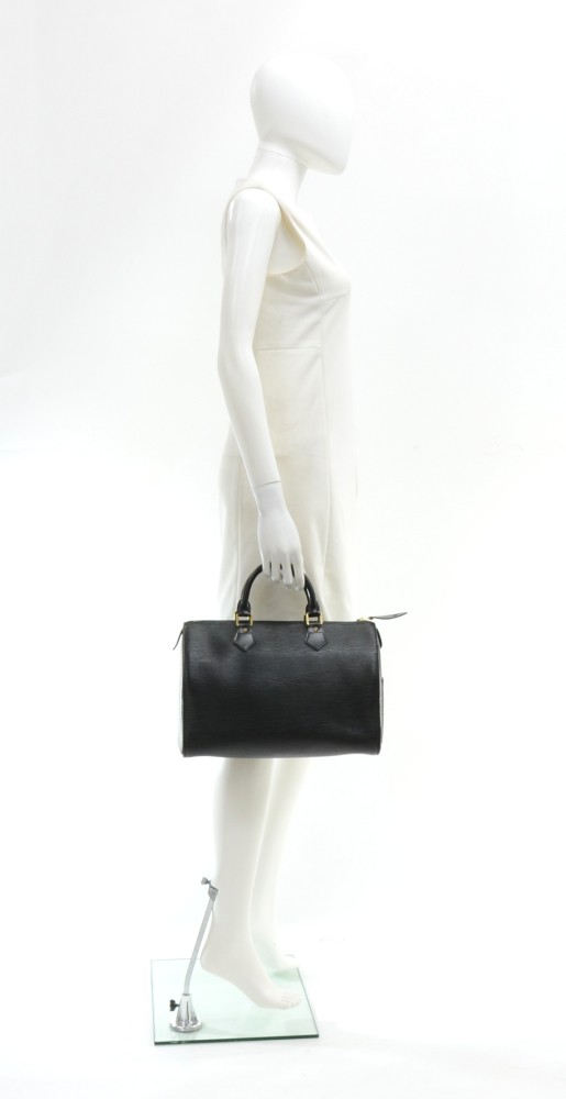 Louis Vuitton Epi Speedy 30 Black Leather Boston Bag VI0934
