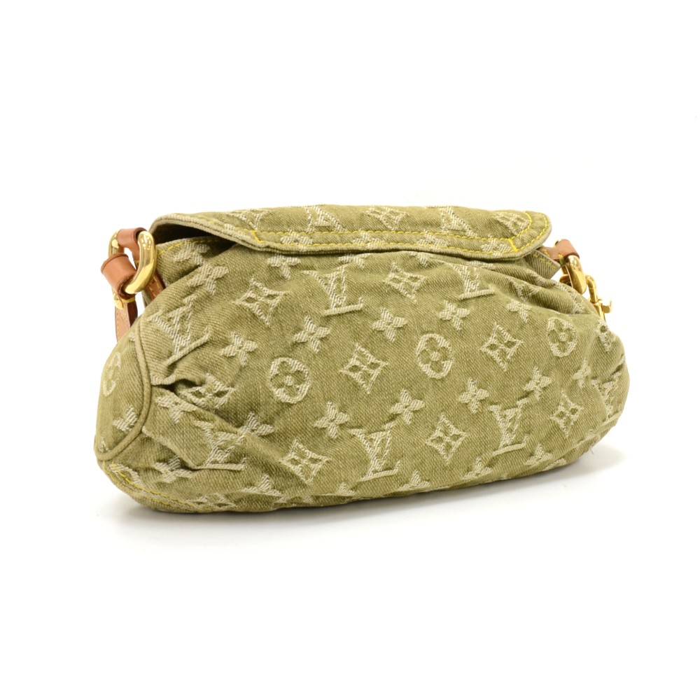 Louis Vuitton Mini Pleaty Green Monogram Denim Shoulder Hand Bag – Luxify  Marketplace