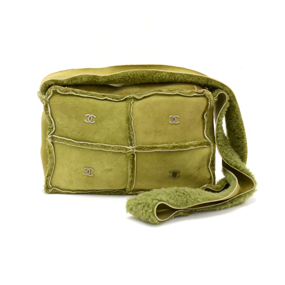 Chanel Chanel Green Mutton Leather Shoulder Bag