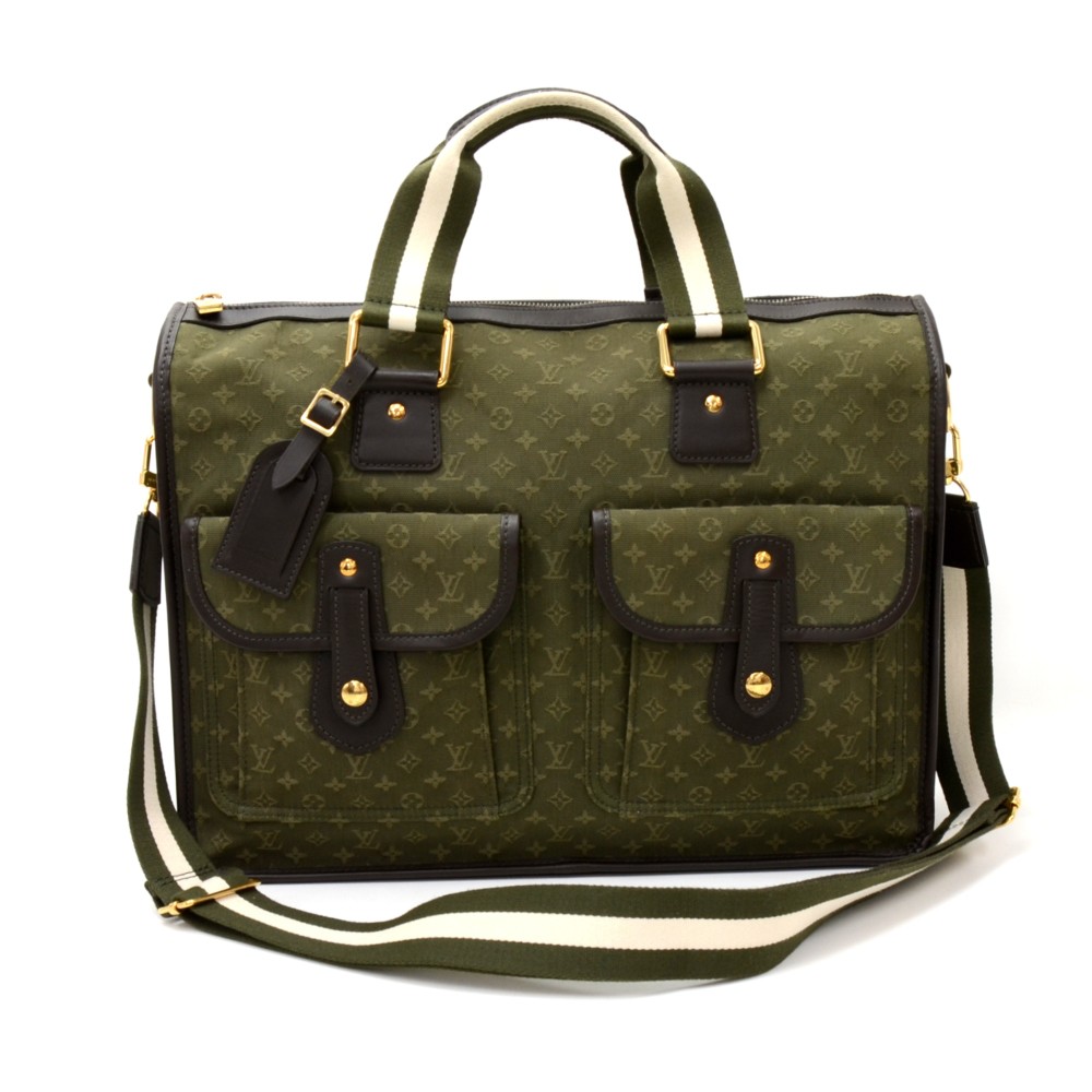 Authenticated Used Louis Vuitton Bag Buzzas Marie Kate Khaki Green