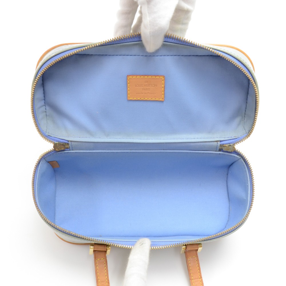 Louis Vuitton Blue Vernis Sullivan Horizontal PM Brown Light brown Light  blue Leather Patent leather ref.403754 - Joli Closet