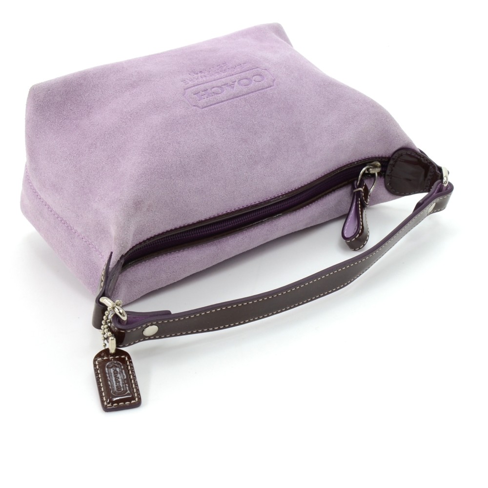 Purple suede new arrivals coach purse