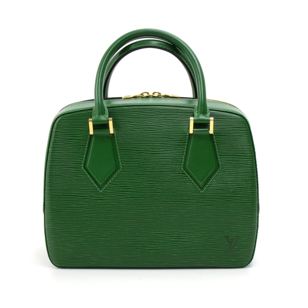 Louis Vuitton - Authenticated Sablon Handbag - Leather Green Plain for Women, Very Good Condition