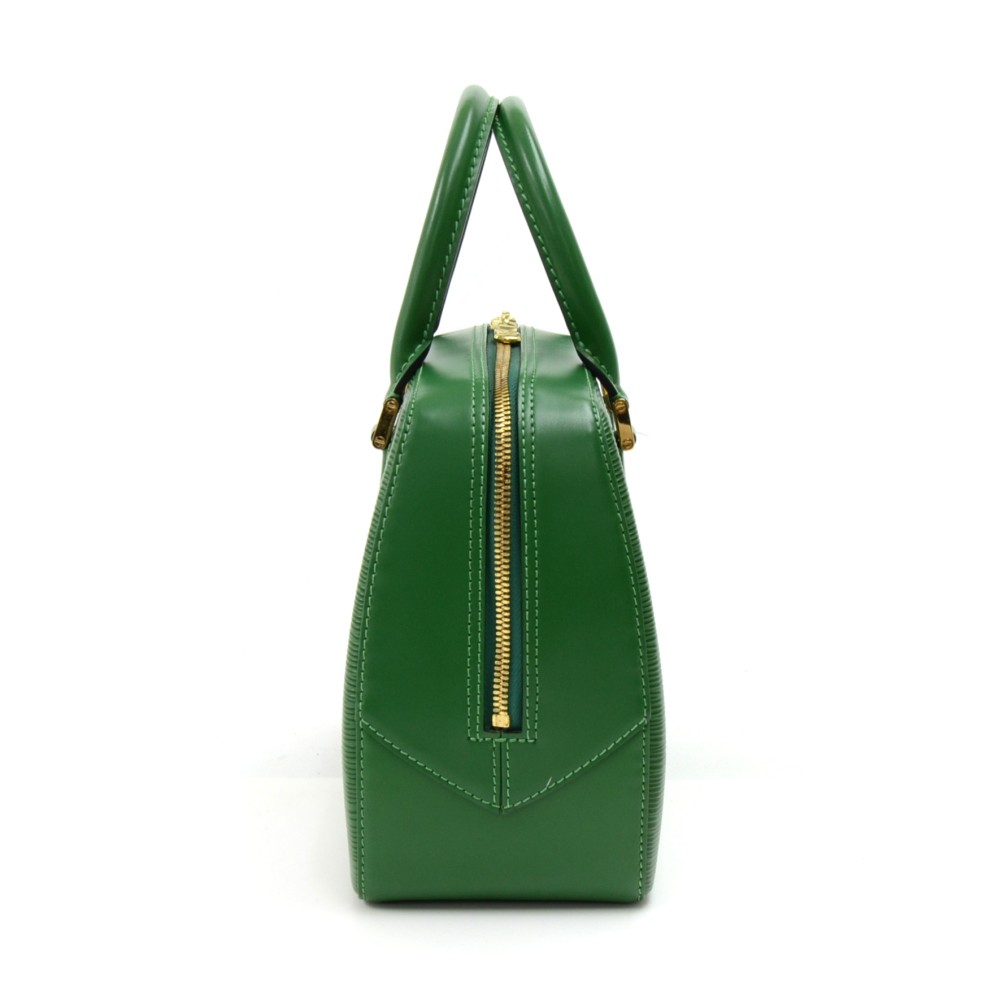Louis Vuitton - Authenticated Sablon Handbag - Leather Green Plain for Women, Very Good Condition